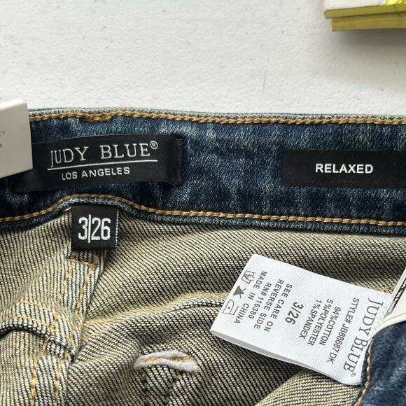Judy Blue Relaxed High Waist Patch Pockets‎ Jeans Sz 26 90s mom Jean Style - Picture 8 of 15